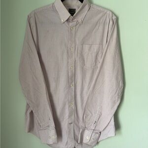 Gap Non-Iron Button Down Shirt Men’s M Red Blue Micro Check 100% Cotton